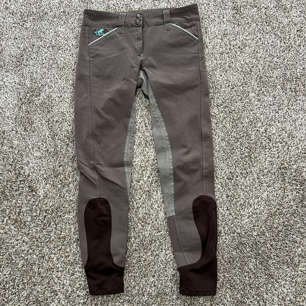 Piper by SmartPak Breeches Equestrian Legging Pants Women's Size 26L Brown Mint